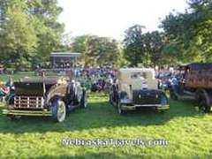 Lincoln Municipal Band + Cornhusker Model A Car Club in Antelope Park in July - Lincoln, Nebraska