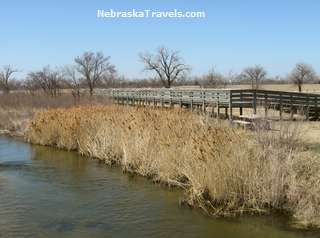 Alda Bridge Crane Viewing Platform overlooking Platte River
