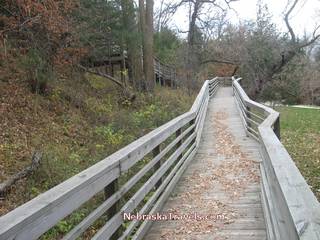 Boardwalk Walking Path up to Smith Falls tallest waterfall in Nebraska viewing area