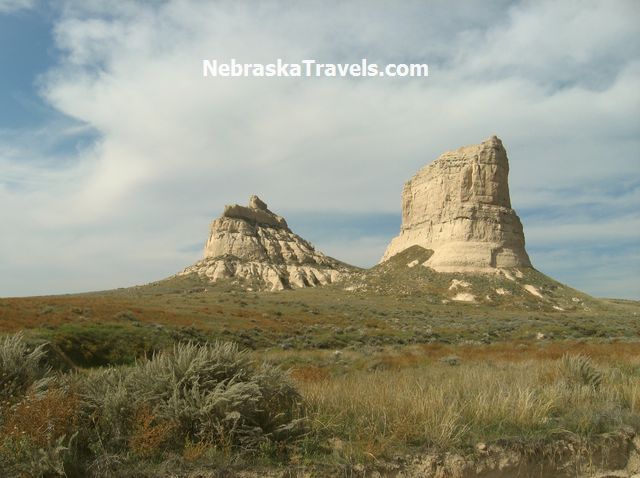 Courthouse and Jailhouse Rock - On Oregon Trail East of Scottsbluff, NE